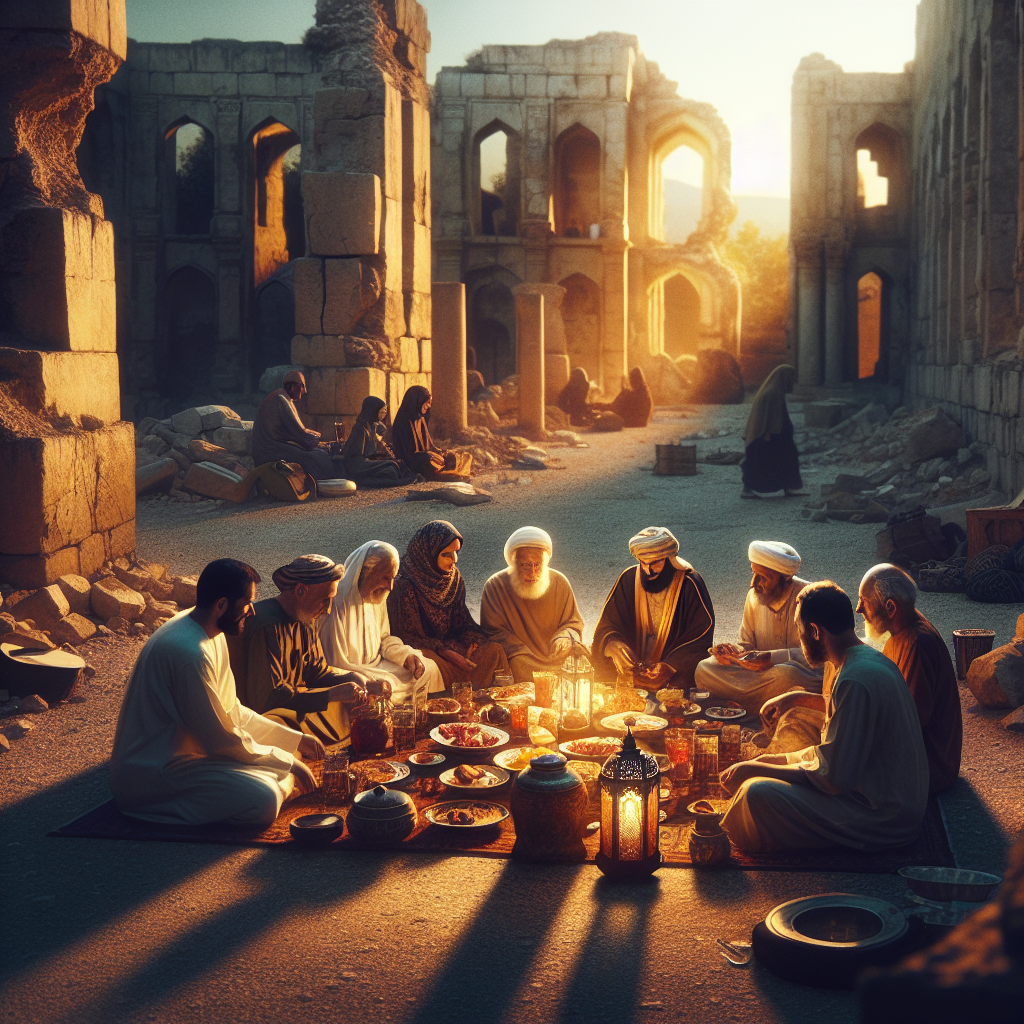 Gaza Families Share Ramadan Iftar Amongst Ruins