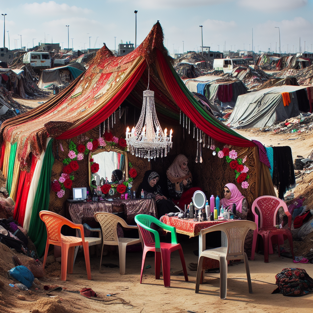 Glamour Amidst Ruins: Noor's Tent Salon in Gaza
