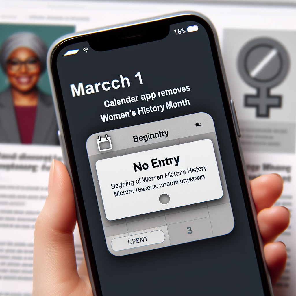 Google Removes Women's History Month from Calendar App: Here's Why