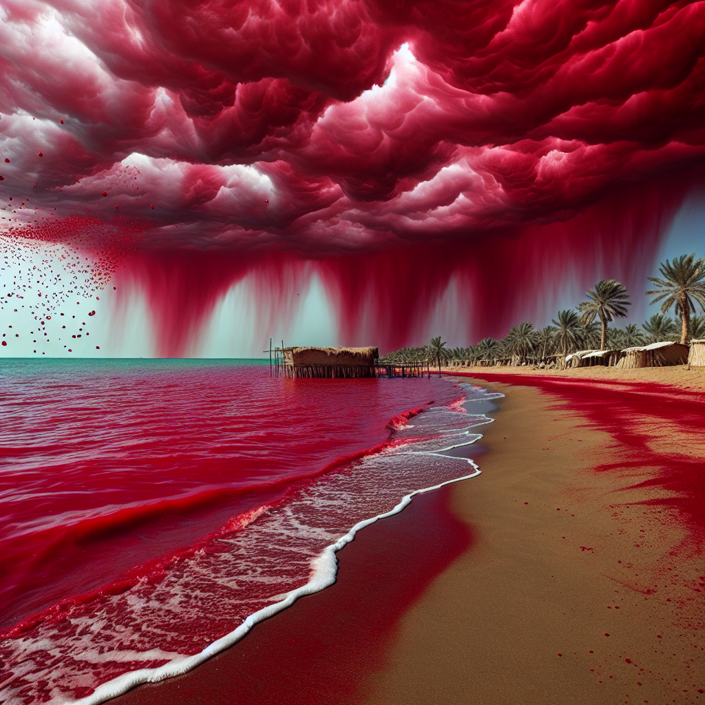 Iran Beach Turns Crimson After Enigmatic "Blood Rain" Event