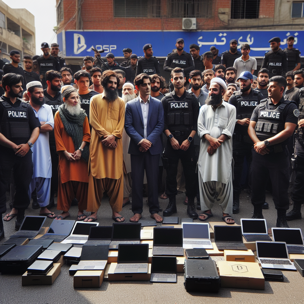 Islamabad Residents Seize Laptops After Fake Call Centre Bust Caught on Camera