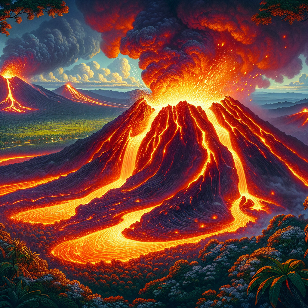 Kilauea Volcano Erupts Again in Hawaii with Lava Flowing from Summit Vent