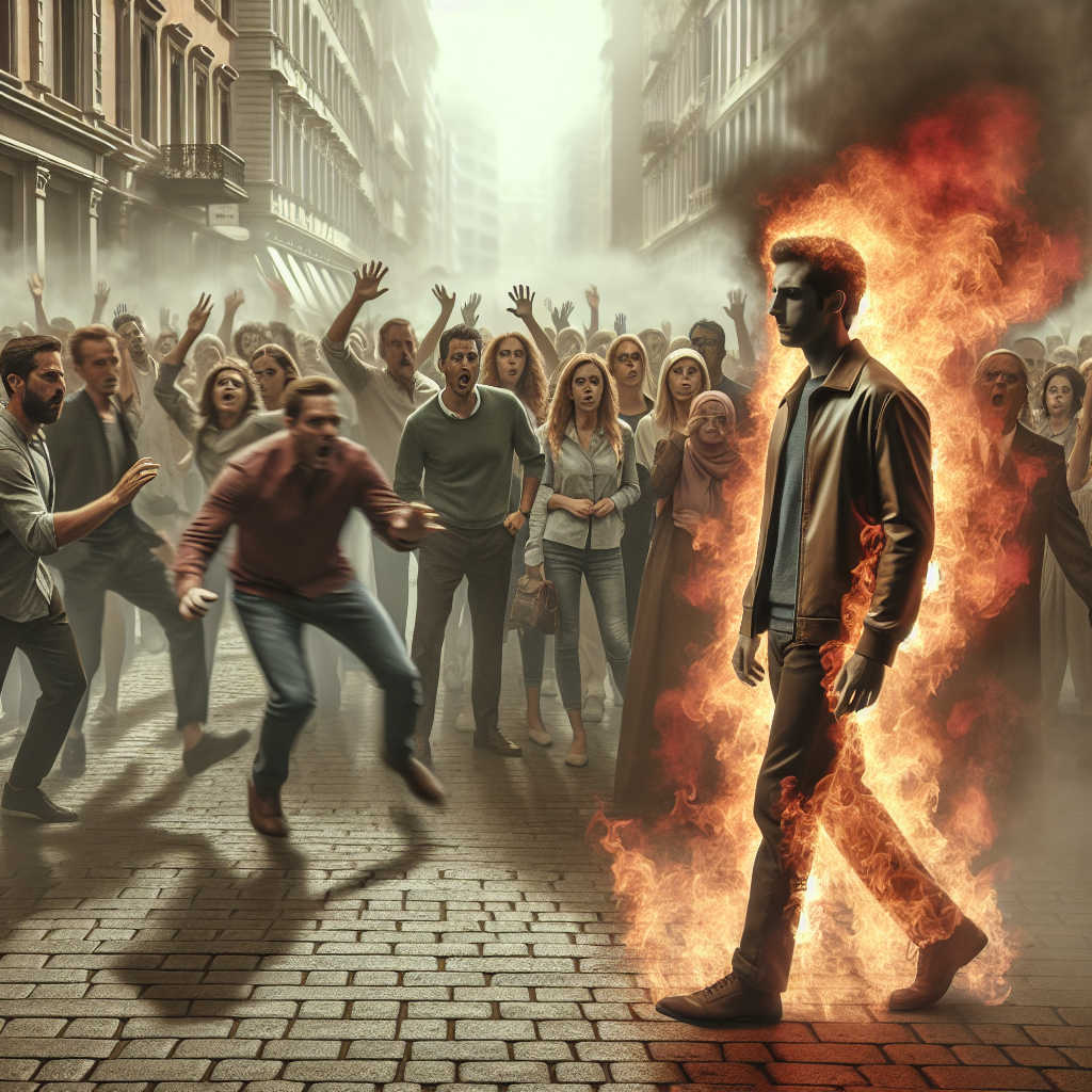 Man Engulfed in Flames in Times Square, Suspect at Large