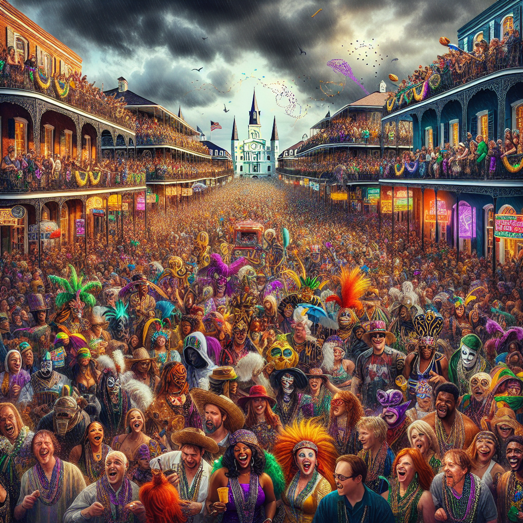 Mardi Gras Day Thrives in New Orleans with Costumes and Festivities Amid Weather Worries