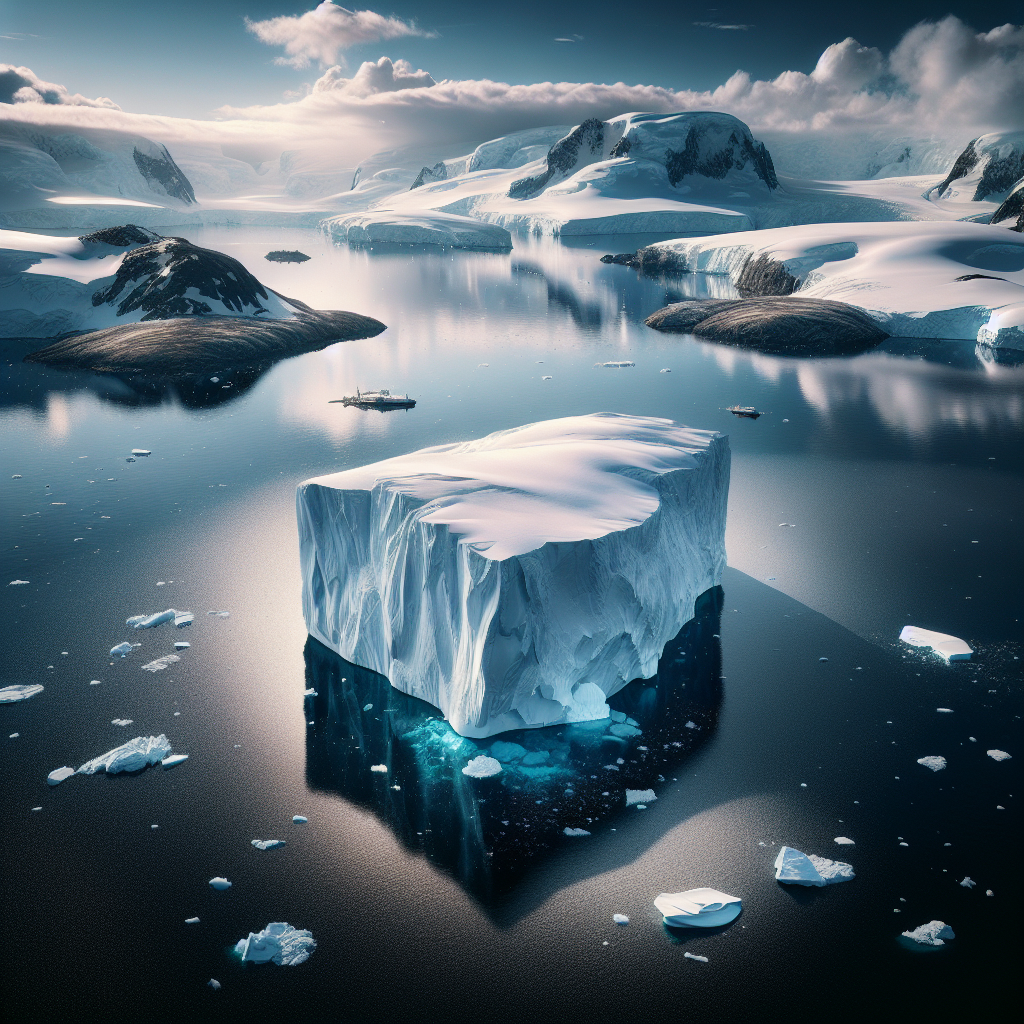 Massive Iceberg Stranded Near Remote Antarctic Island