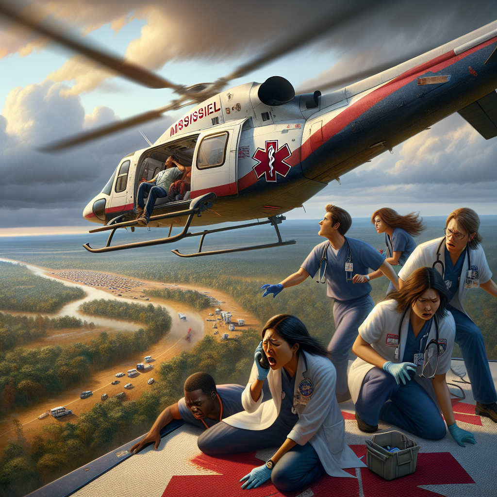 Medical Helicopter with Pilot and Two Hospital Workers Crashes in Mississippi