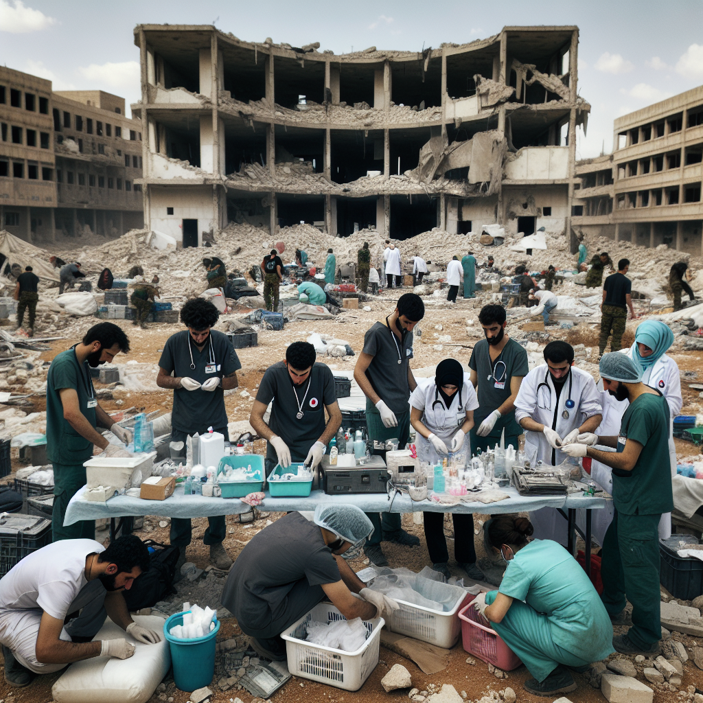 Medical Team Establishes Field Clinic Amidst Gaza Hospital Ruins
