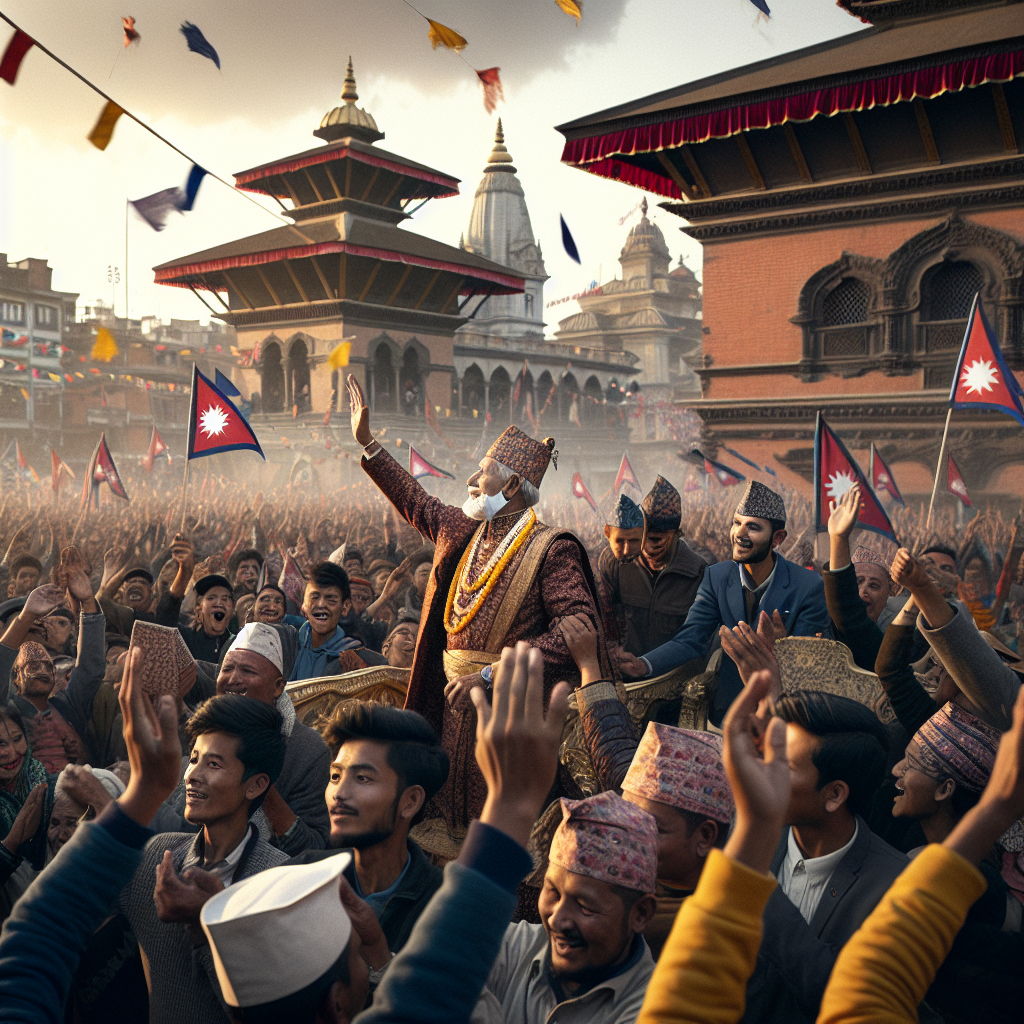 Monarchist Enthusiasts Celebrate Former King Gyanendra's Return to Kathmandu