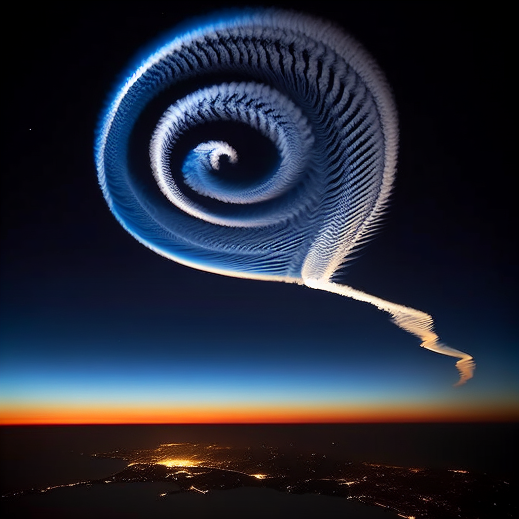 Mysterious Blue-White Spiral in European Skies Attributed to SpaceX Rocket