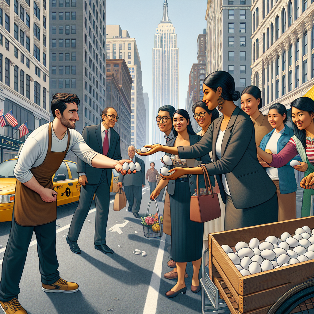 New Yorkers Rush to Grab Free Eggs