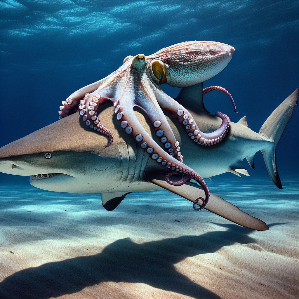 Octopus Takes a Ride on Shark's Back in Viral Video: "Nature's Uber"