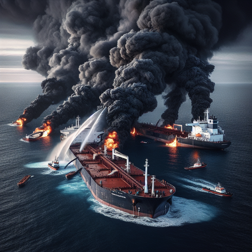 Oil Tanker and Cargo Ship Collision Off UK Coast Ignites Massive Fire