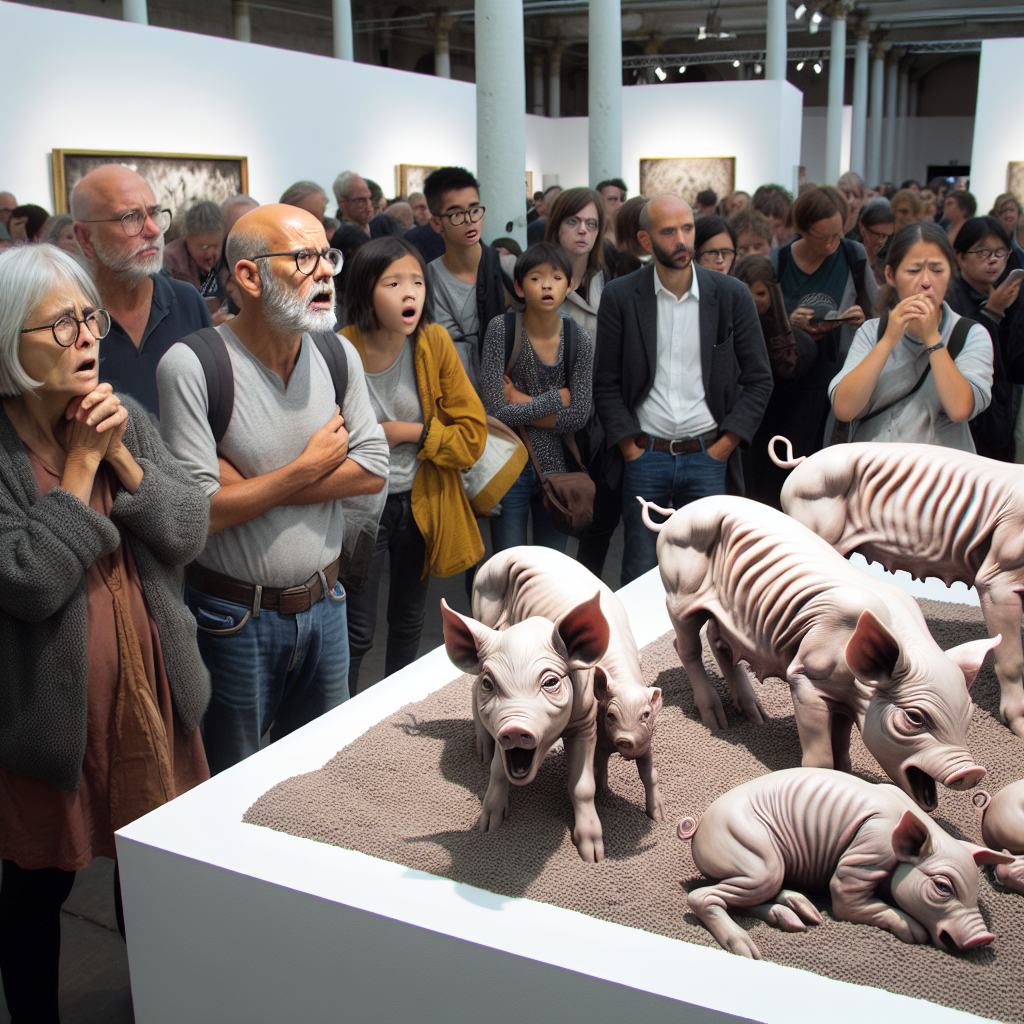 Outrage Erupts Over Danish Exhibit Featuring Starving Piglets: "This Is Criminal"