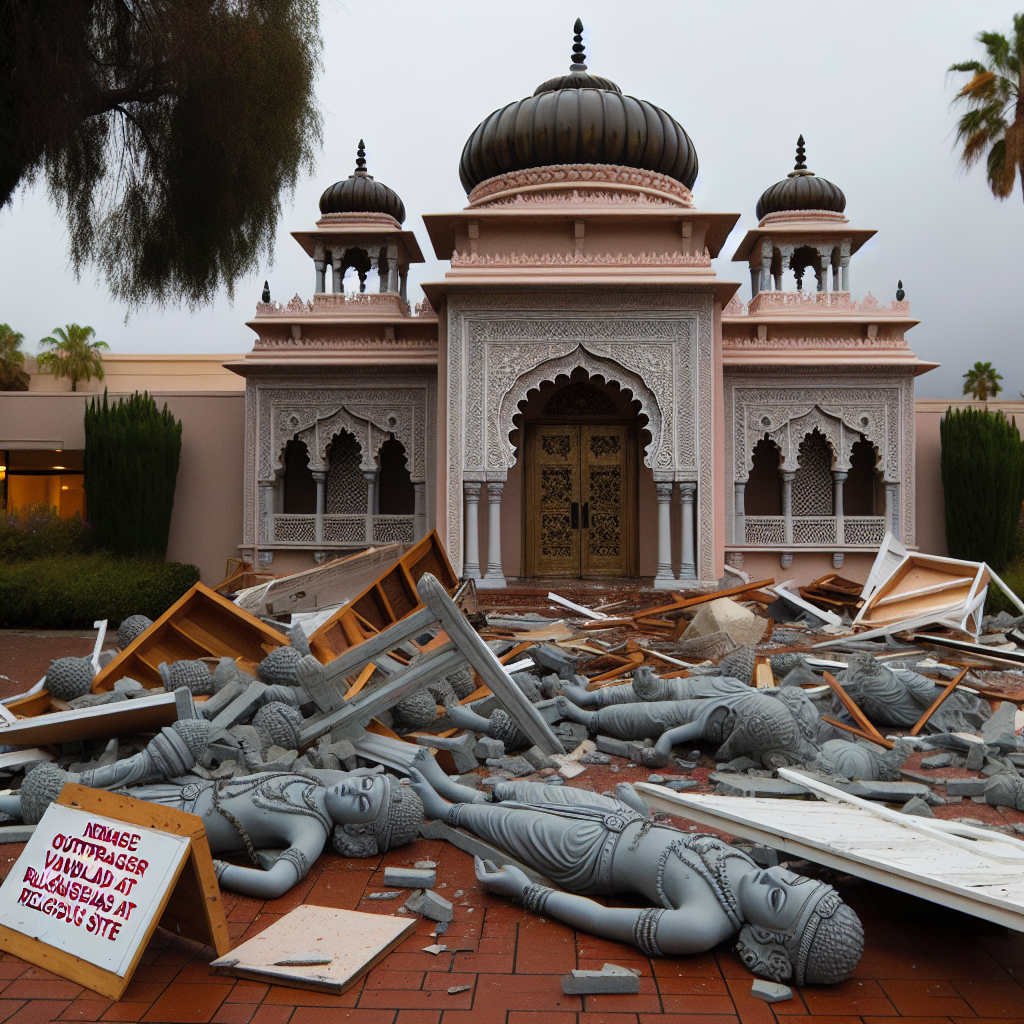 "Outrage Over Vandalism at Hindu Temple in California"