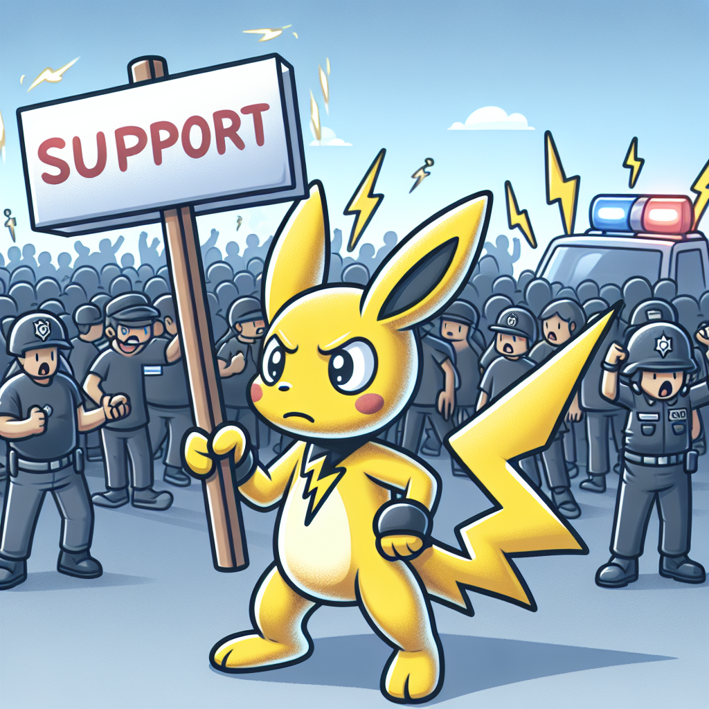 Pikachu Supports Turkey Protest, Escapes as Police Arrive