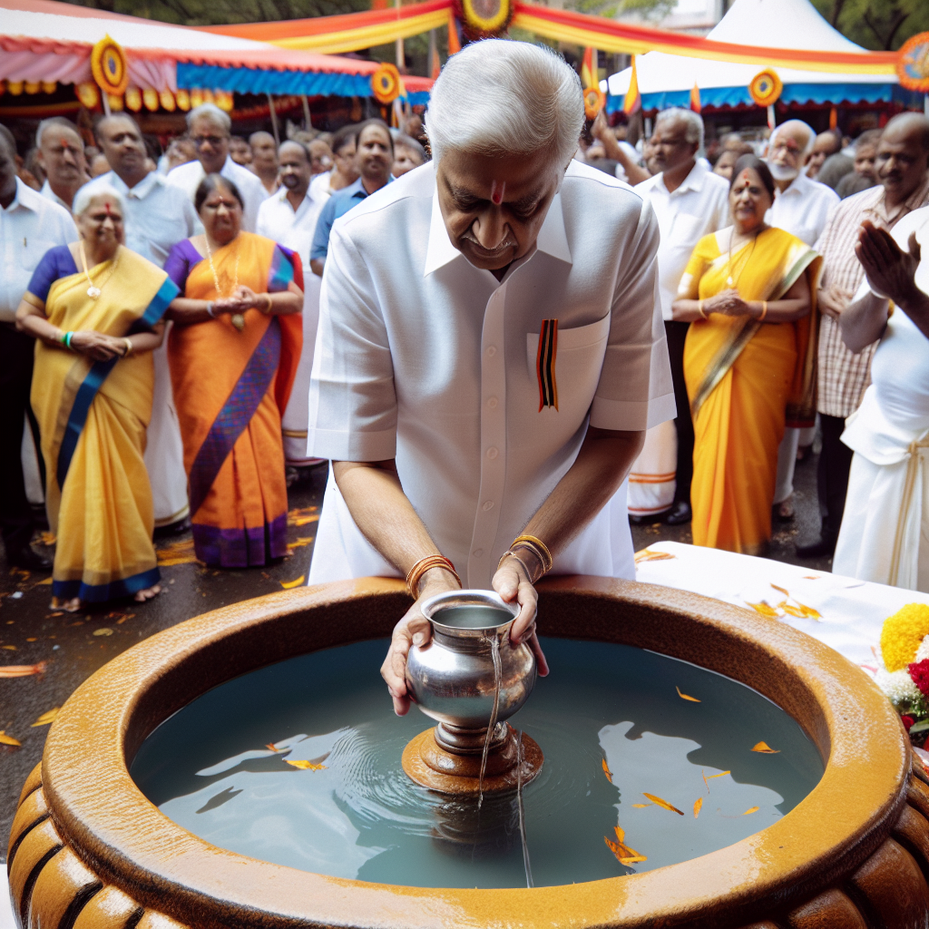 PM Modi Pours Sacred Gangajal into Mauritius' Grand Bassin from Maha Kumbh