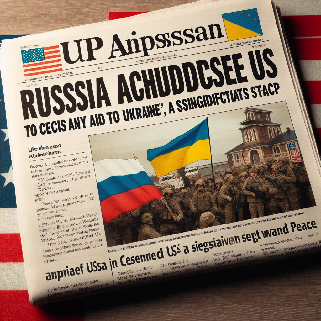 "Russia Hails US Decision to Halt Military Aid to Ukraine as a Major Peace Effort"