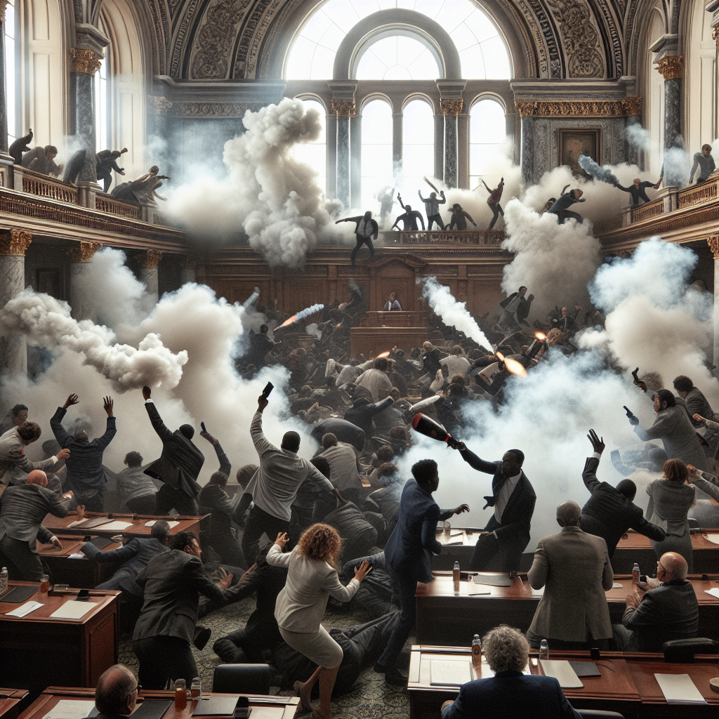 Serbian Opposition Deploys Smoke Grenades in Parliament Showdown