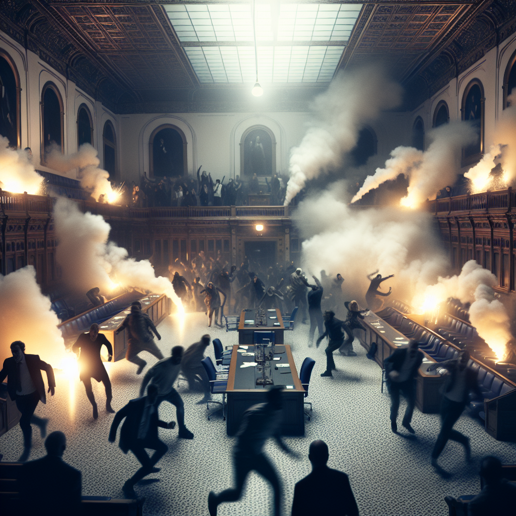 Serbian Opposition Sparks Chaos in Parliament with Flares and "Tear Gas"