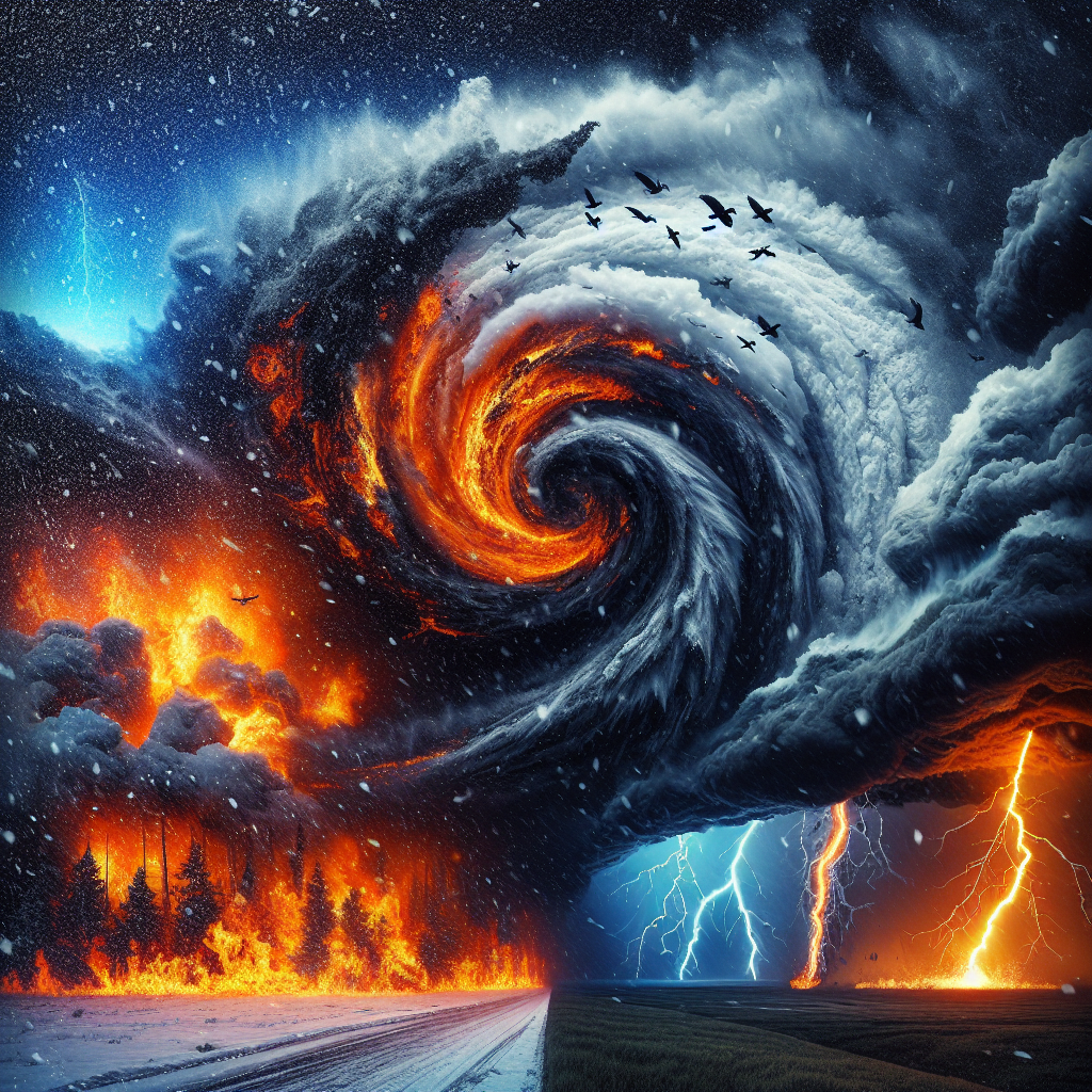 Severe Weather Strikes Midwest and Central US with Blizzards, Wildfires, and Tornadoes