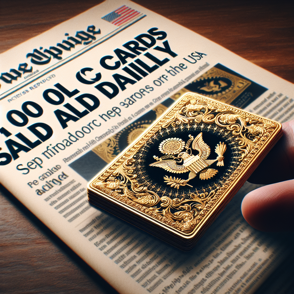 Surge in US Gold Card Sales: Trump's Official Reports 1,000 Sold Daily