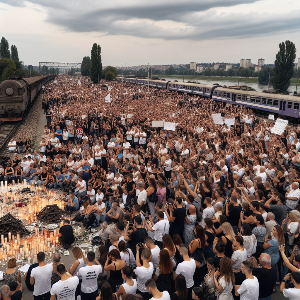 Thousands Rally in Serbia to Commemorate Railway Tragedy Victims