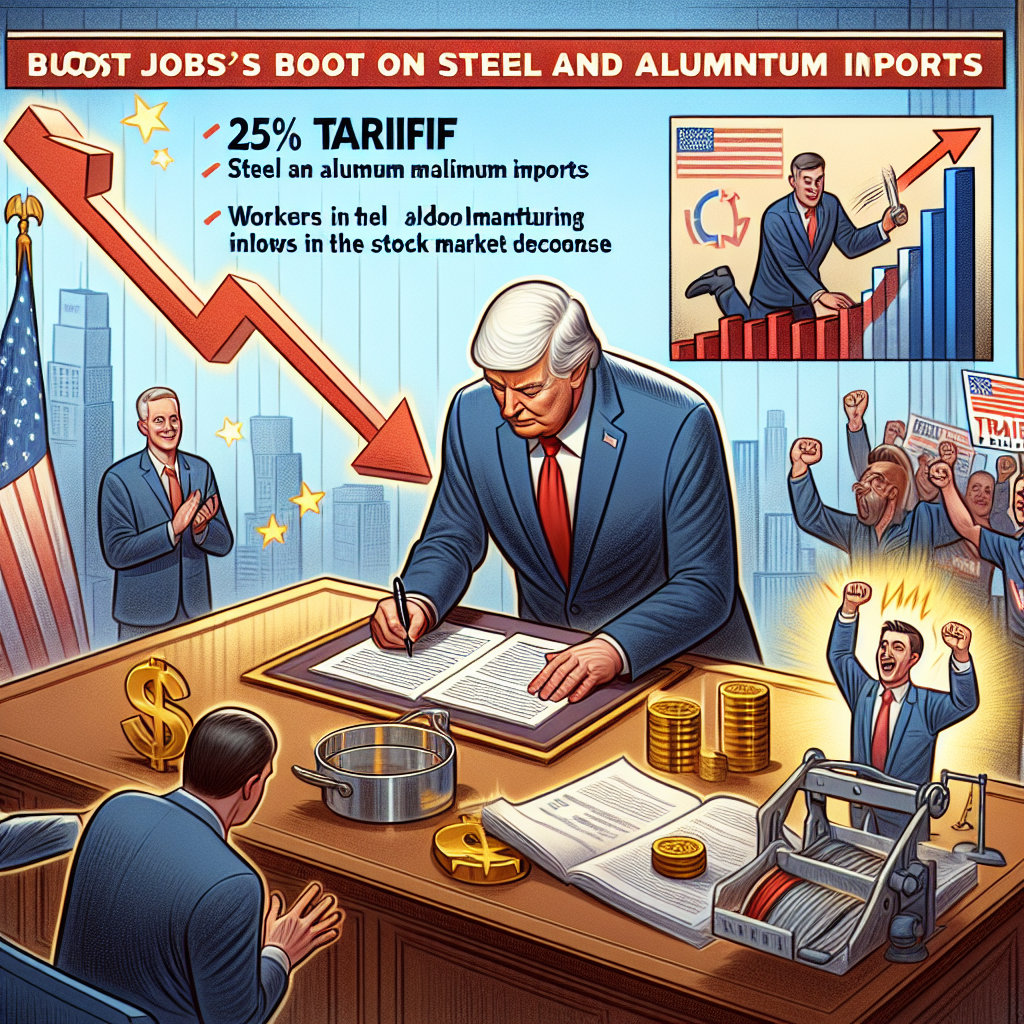 Trump Enacts 25% Tariffs on Steel and Aluminum Imports, Aiming to Boost Jobs Amid Market Decline