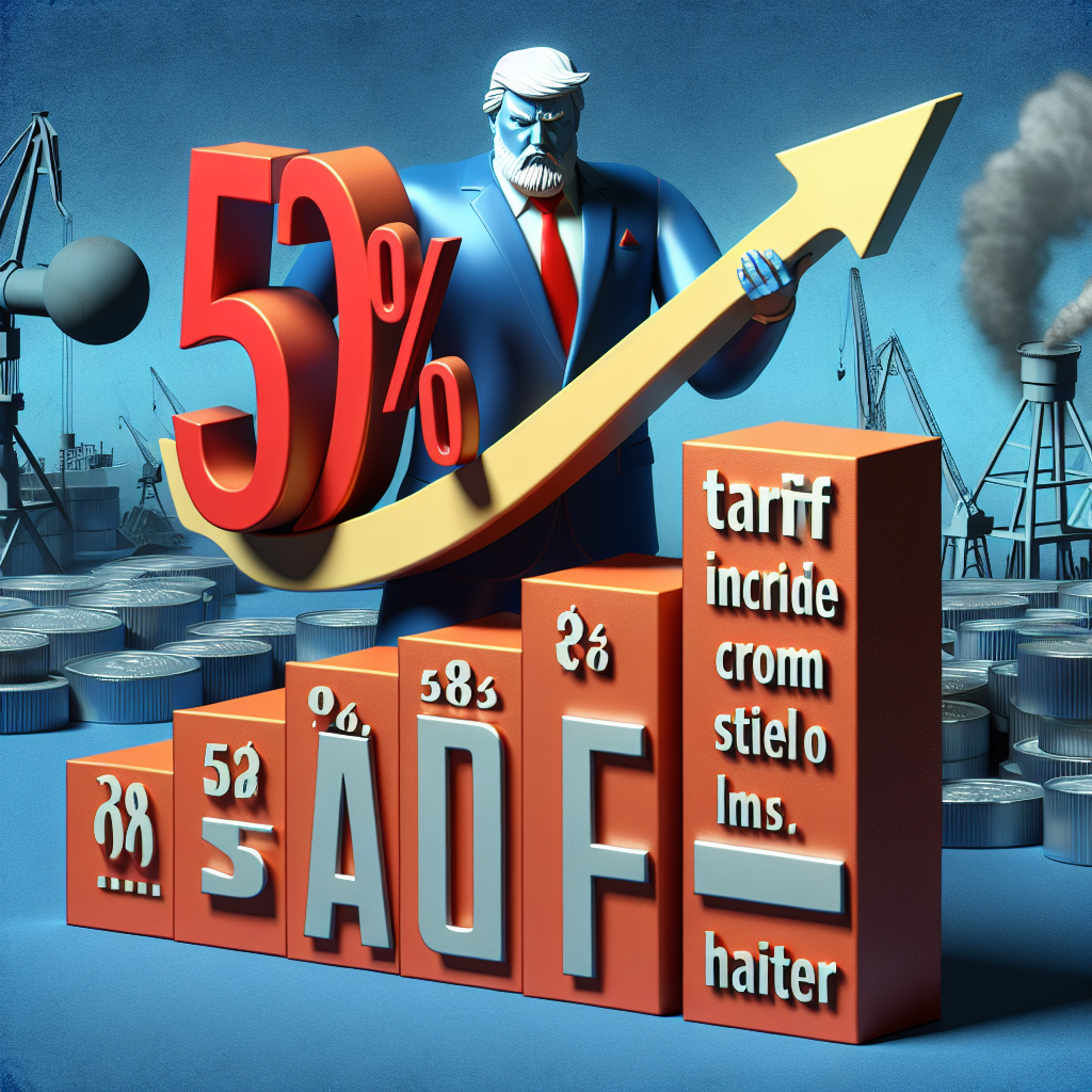 Trump Escalates Trade Tensions with 50% Tariff on Canadian Steel Imports