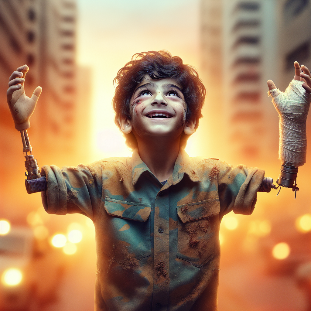 Award-Winning Photo Captures Palestinian Boy's Resilience After Losing Arms in Israeli Attack