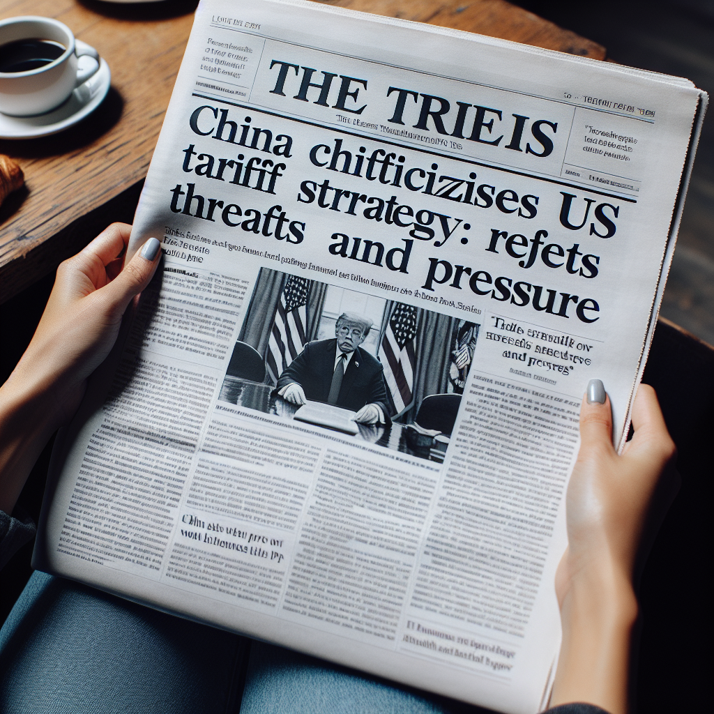 "China Criticizes US Tariff Strategy: Rejects Threats and Pressure"