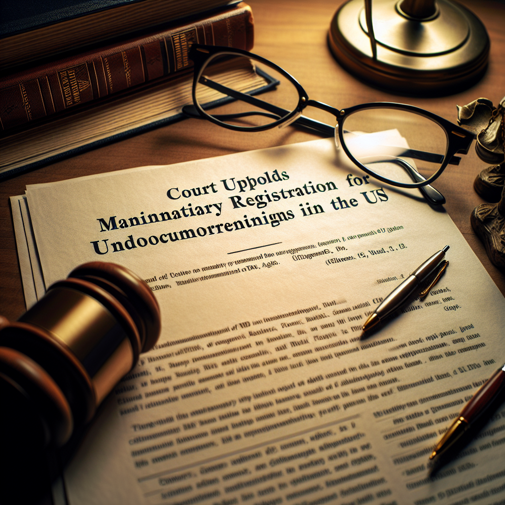 Court Upholds Mandatory Registration for Undocumented Immigrants in the US