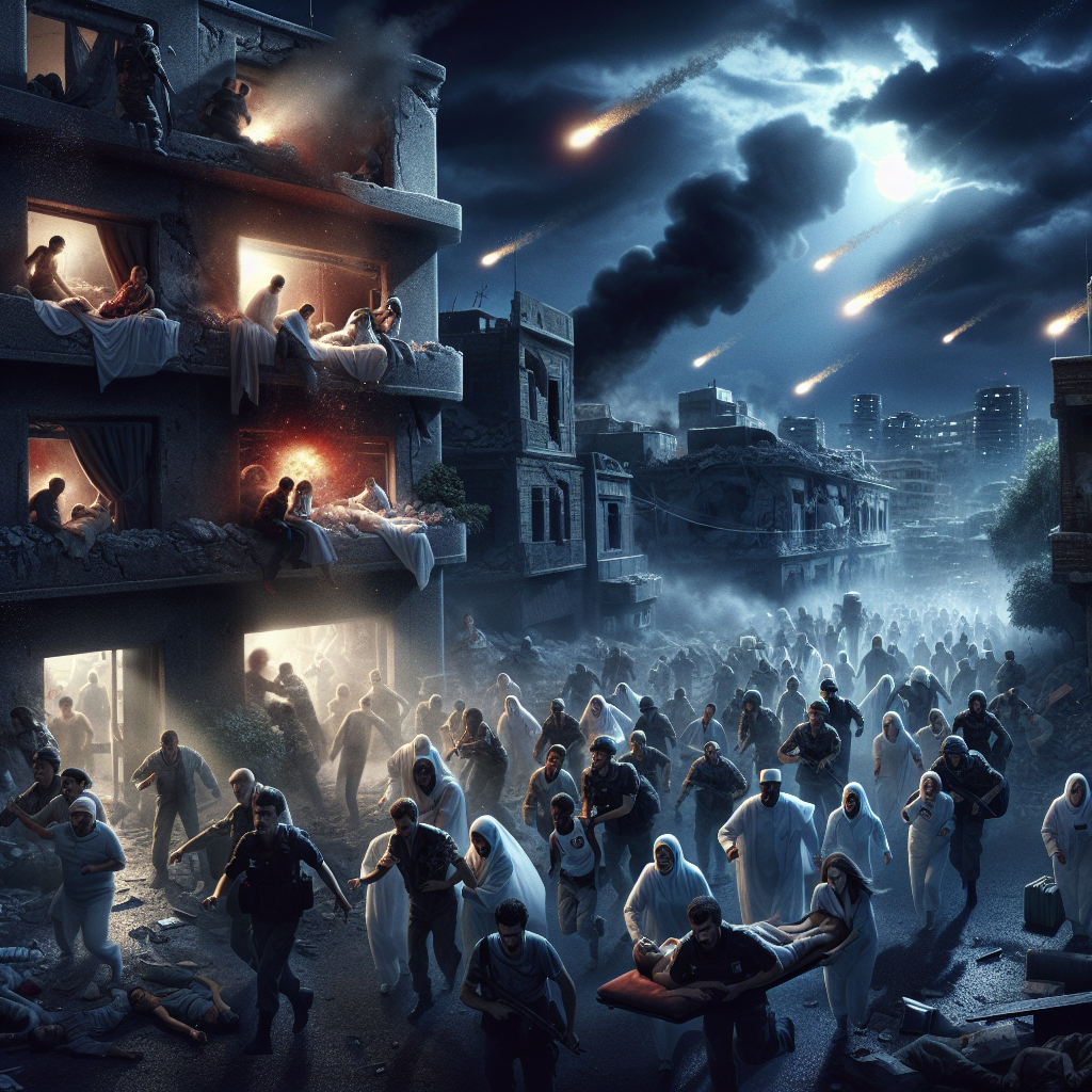 Escape from Al-Ahli: The Flight of the Sick and Injured Amid Gaza Bombing