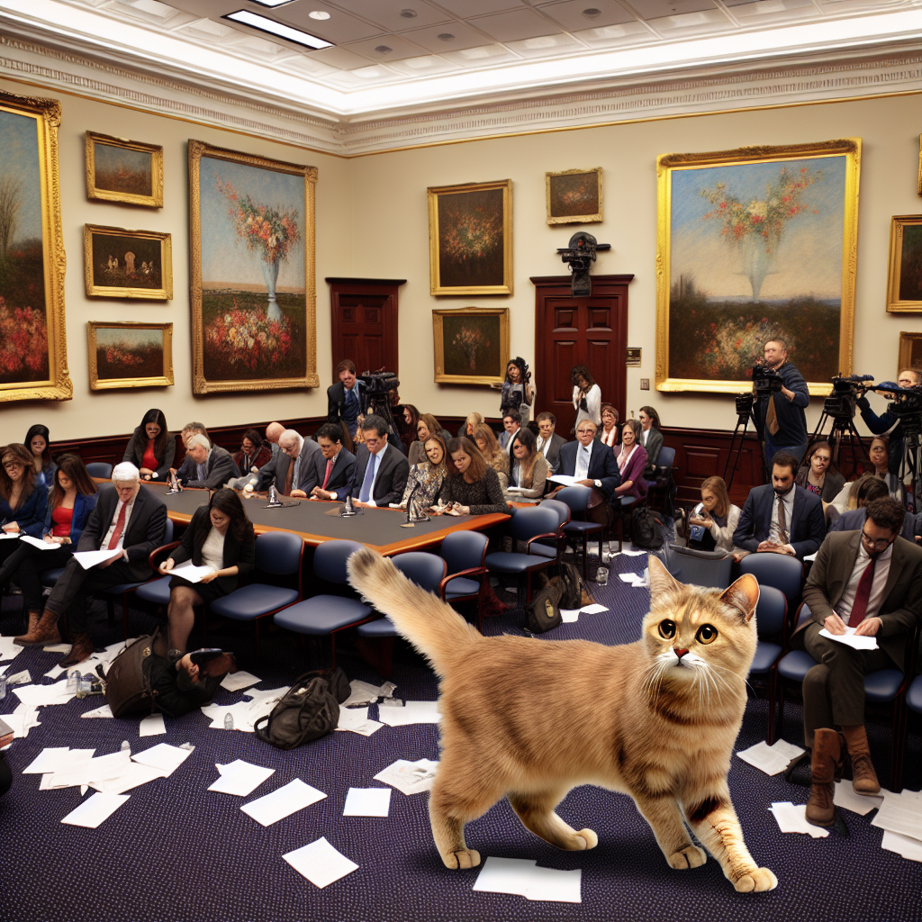 Feline Intruder Joins White House Press Corps