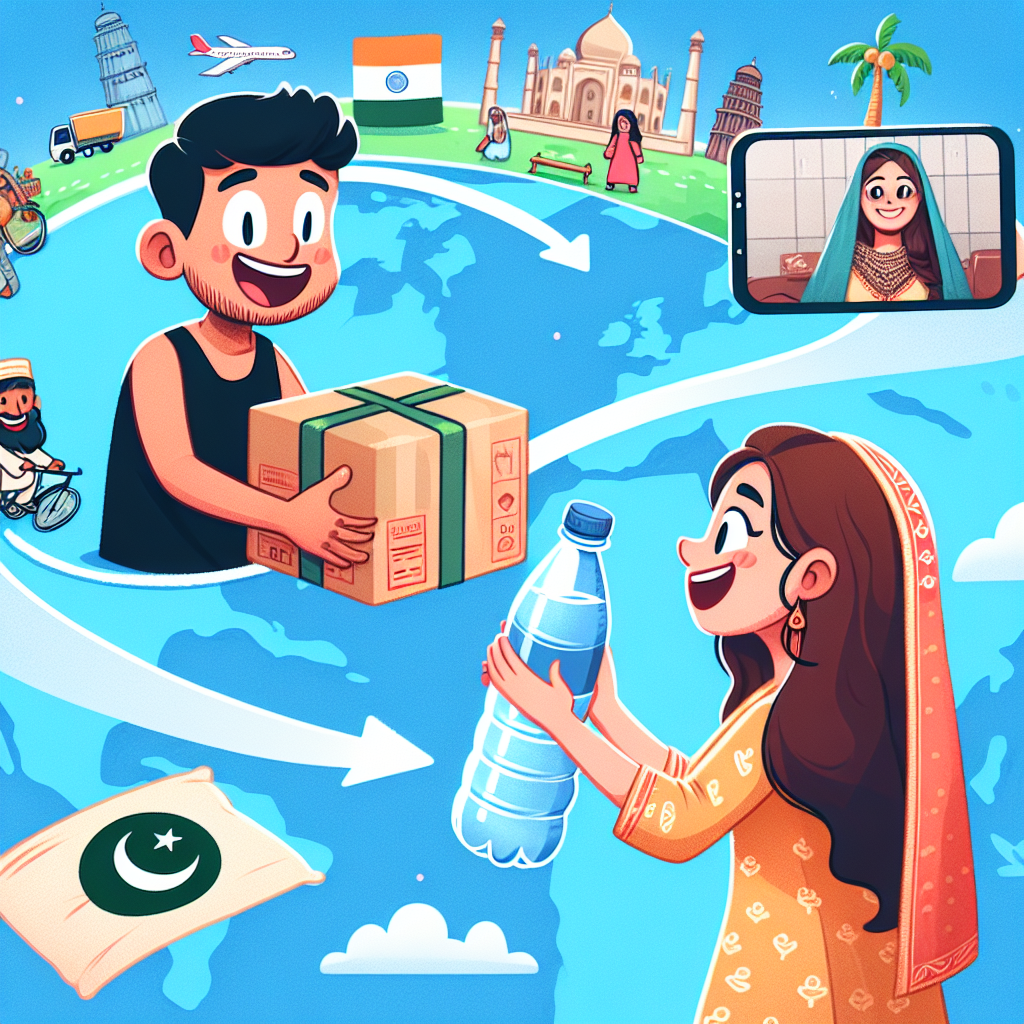 "From India to Hania Aamir: Viral Video of Water Bottle Parcel"