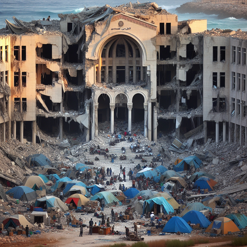 Gaza University Ruins Offer Refuge to Displaced Palestinians