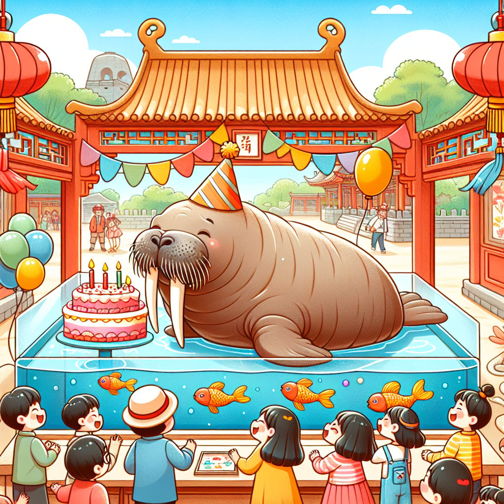 Heartwarming Video Captures Walrus Birthday Celebration at Chinese Zoo