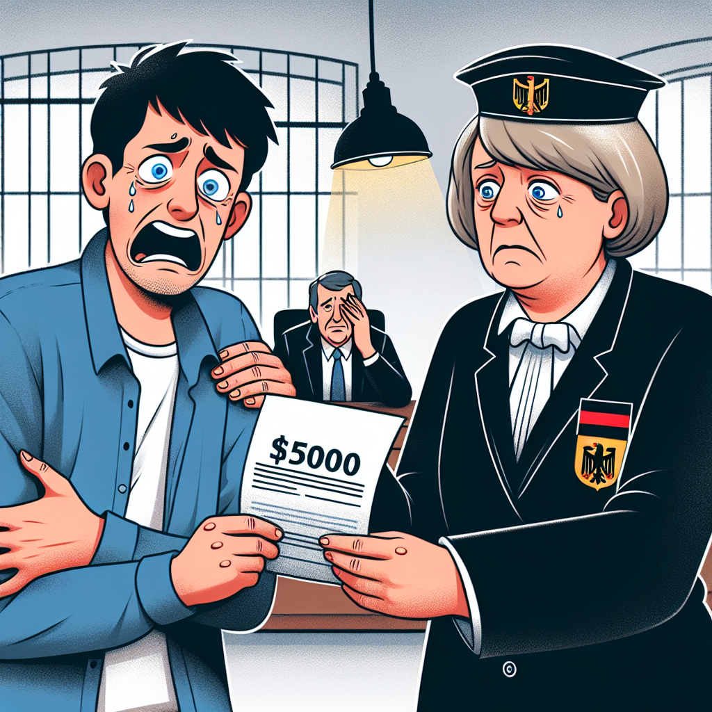 Man Penalized $5,000 for Embracing German Chancellor