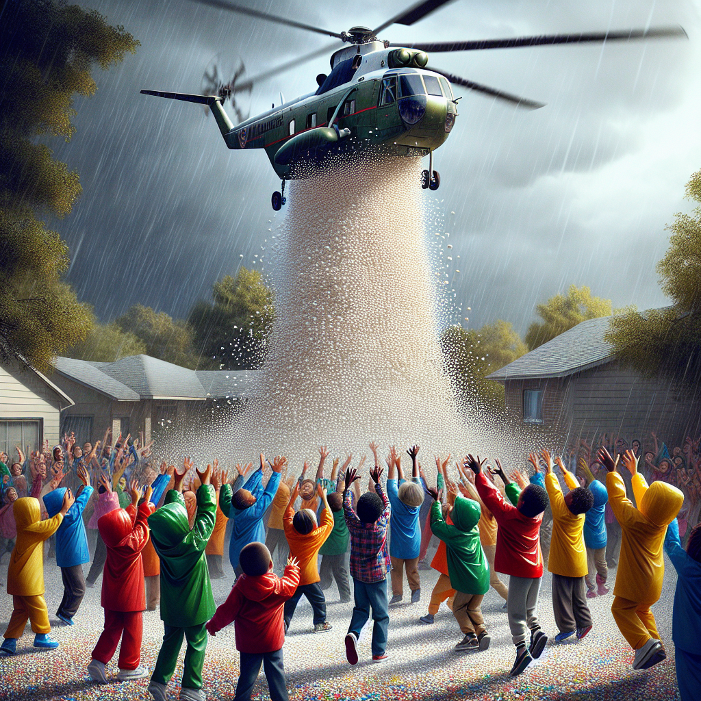 Marshmallow Rain: Helicopter Drop Delights Kids in Suburban Detroit