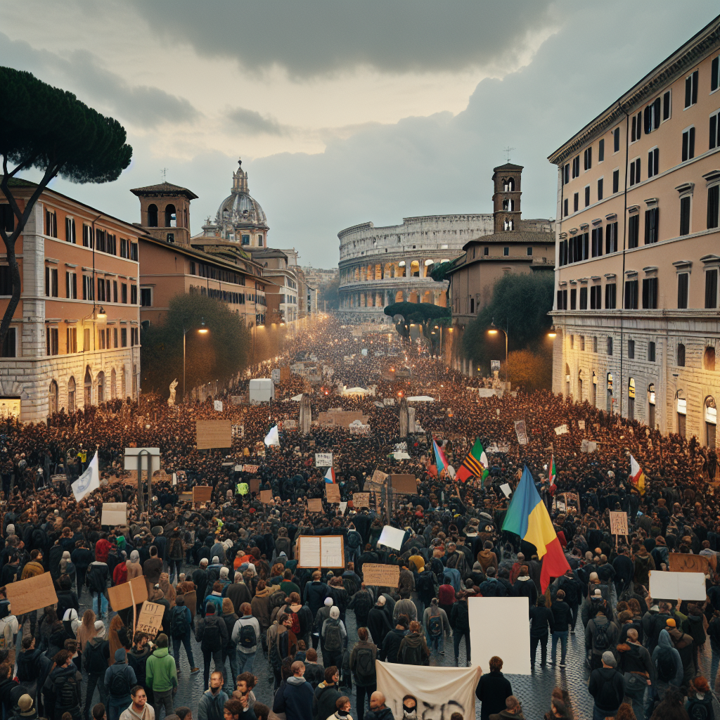 Mass Demonstrations in Rome Oppose EU Military Expansion (VIDEOS)