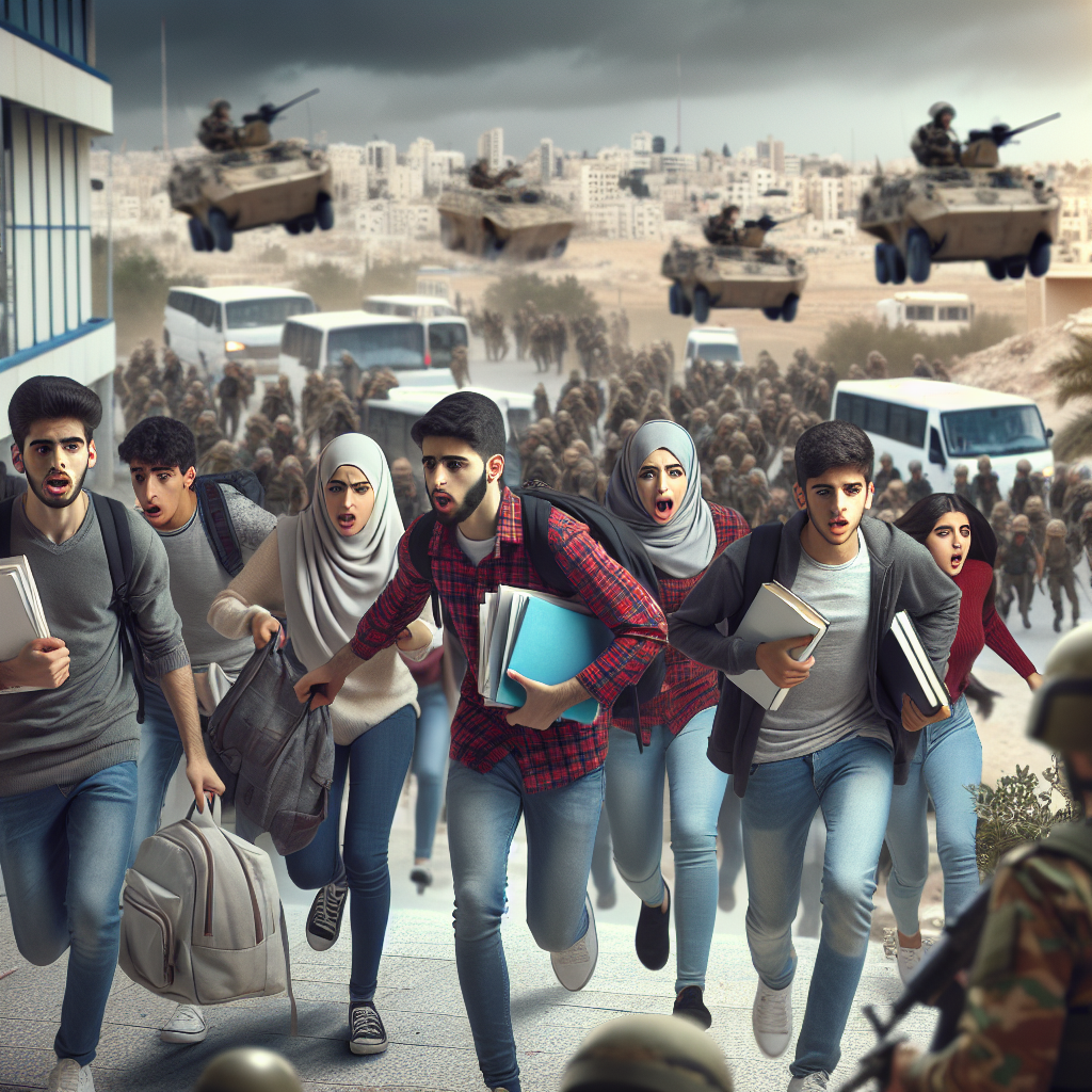 Palestinian Students Evacuate Amid Israeli Military Operation in West Bank