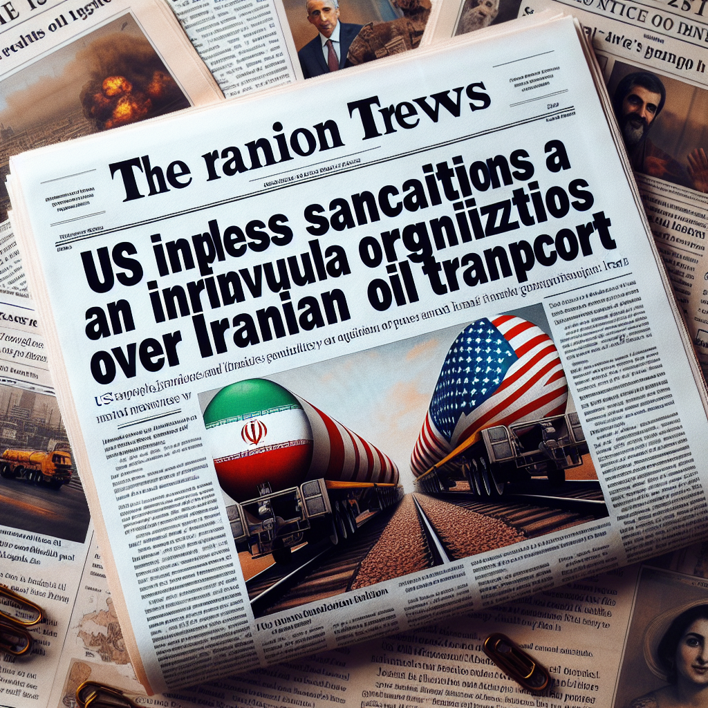 US Imposes Sanctions on Indian Citizen and Two Entities Over Iranian Oil Transport