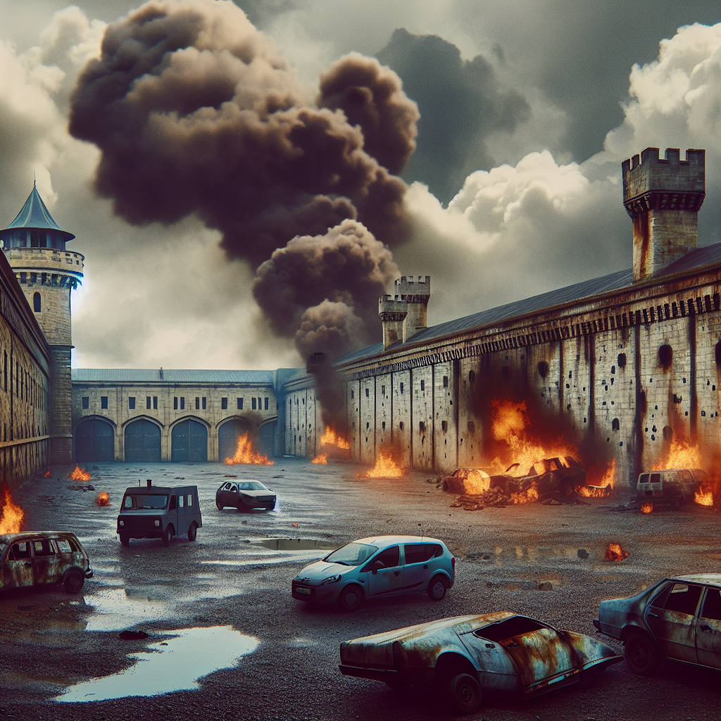 Vehicles Torched at French Prison Amidst Surge of Jail Attacks