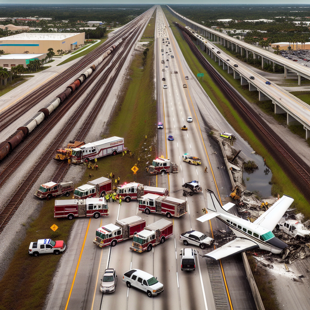 Video: Small Plane Crashes Near Florida Highway and Rail Tracks