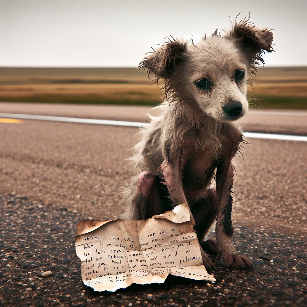 Abandoned Dog Found in US with Heartfelt Note from Former Owner