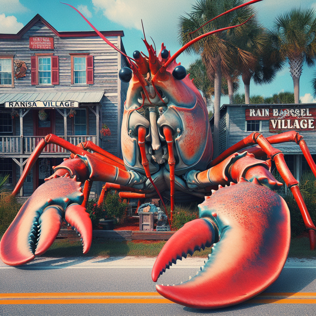 Experience Old Florida Charm and Snap a Pic with a Giant Lobster at Rain Barrel Village
