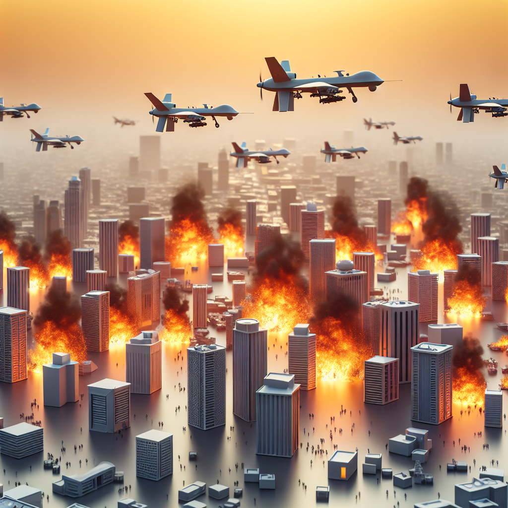 Extensive Drone Assault by Russia Ignites Multiple Fires in Kyiv Buildings