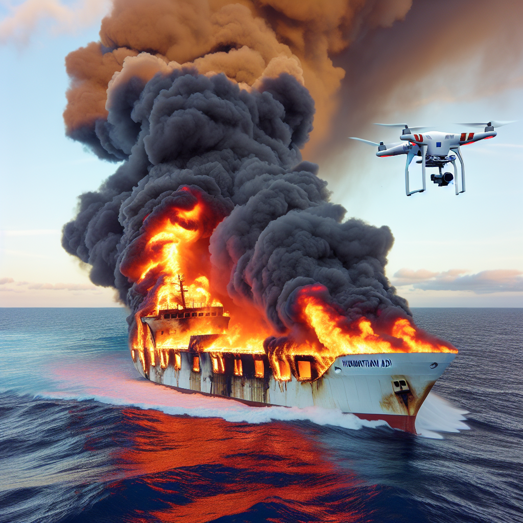 Gaza Aid Vessel Ablaze Following Alleged Drone Strike