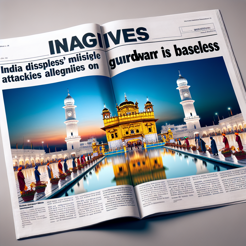 "India Dismisses Pakistan's Missile Attack Allegation on Gurdwara as Baseless"