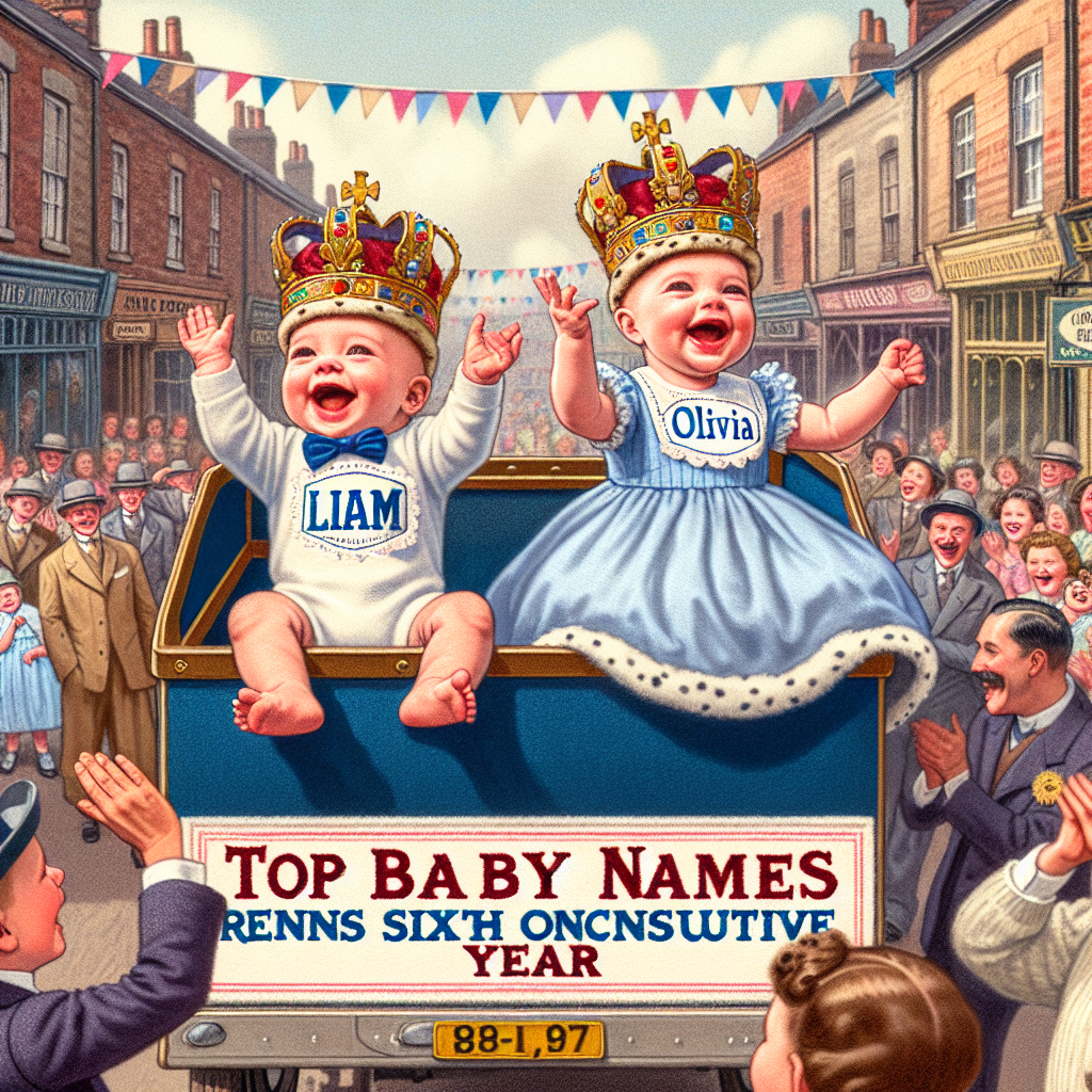 Liam and Olivia Reign Supreme as Top Baby Names for Sixth Consecutive Year