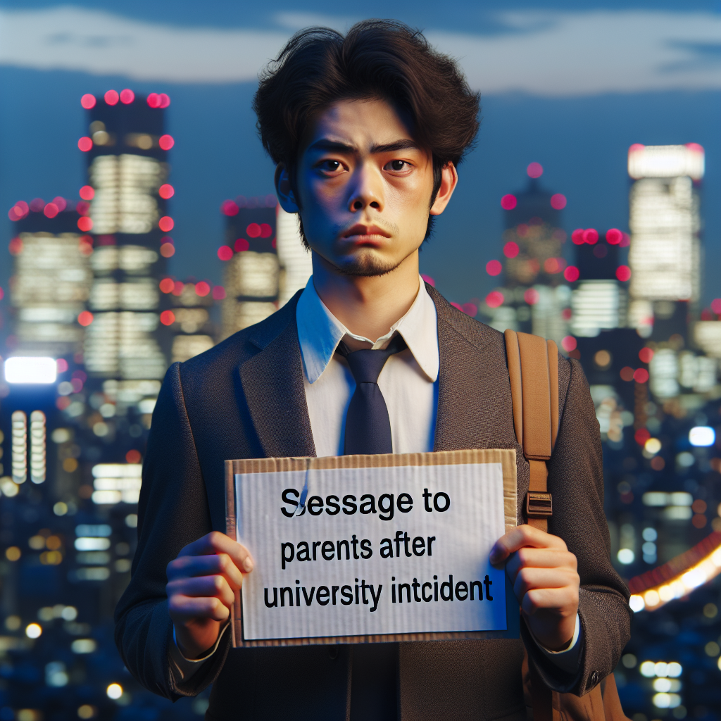 "Tokyo Man's Message to Parents After University Knife Attack"